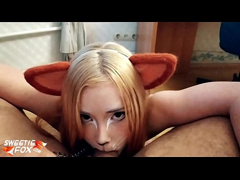 ❤️ Kitsune waxay liqaysaa dick oo afkeeda ku dhufatey ❤️❌ Galmo ☑